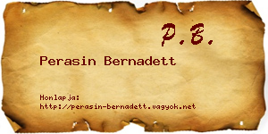 Perasin Bernadett névjegykártya
